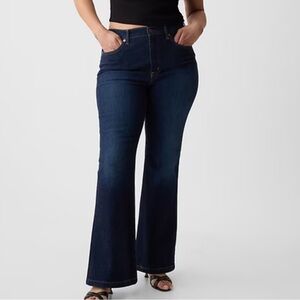 GAP Women's Deep Indigo Flare Jeans °70s FLARE HIGH RISE size 33 short